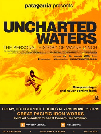 "Uncharted Waters" Free parking lot film at Patagonia