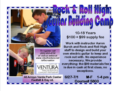 Rock and Roll High Guitar Building Camp